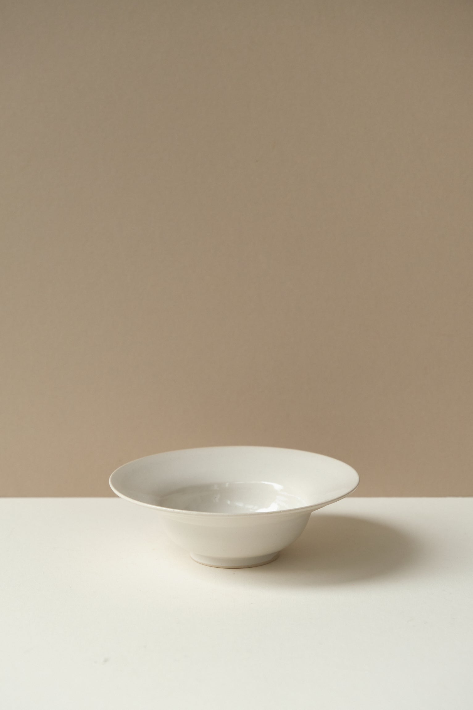 White Glaze Dessert Bowl