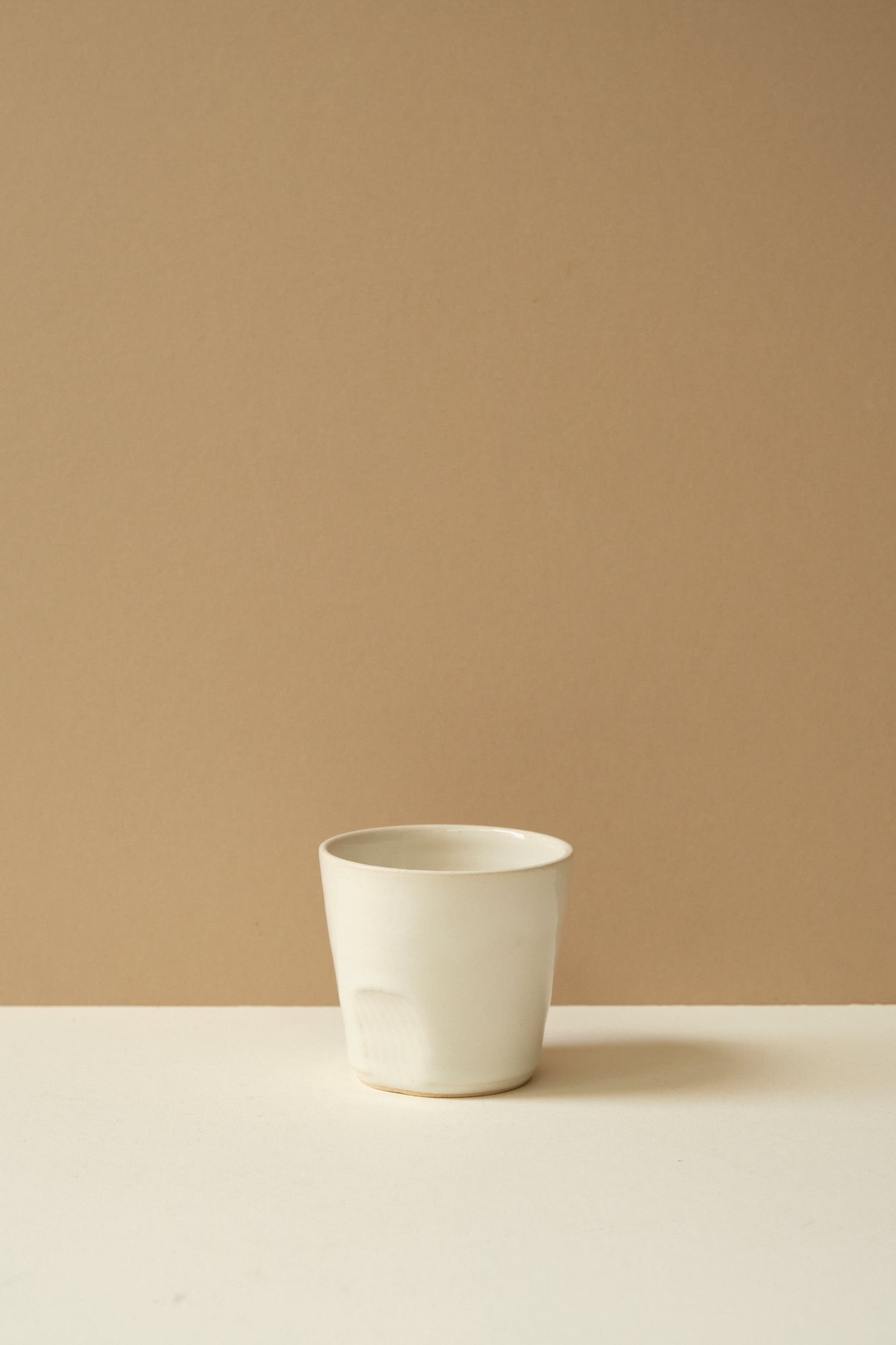 White Bevelled Cup