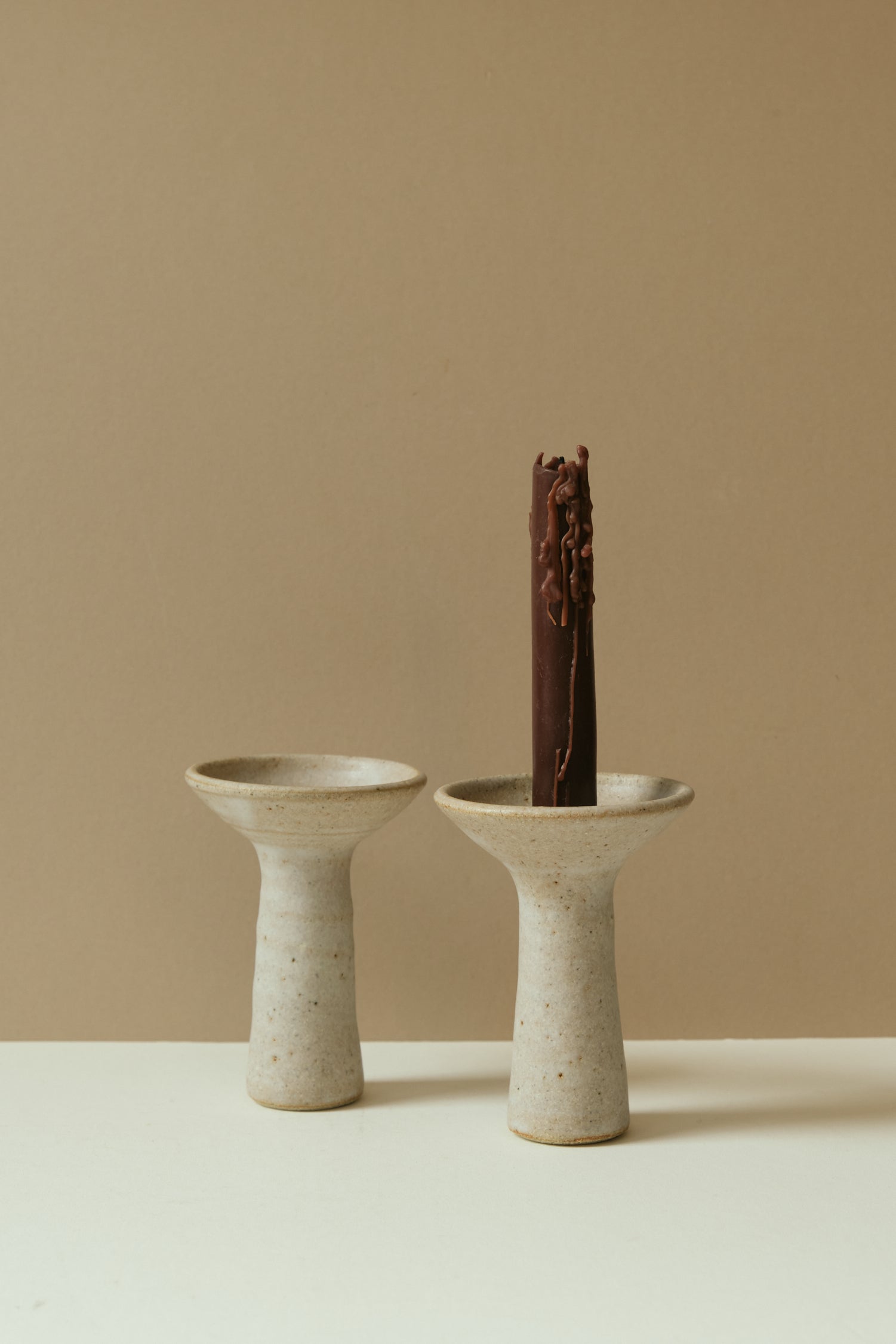 Ceramic Funnel Candlestick