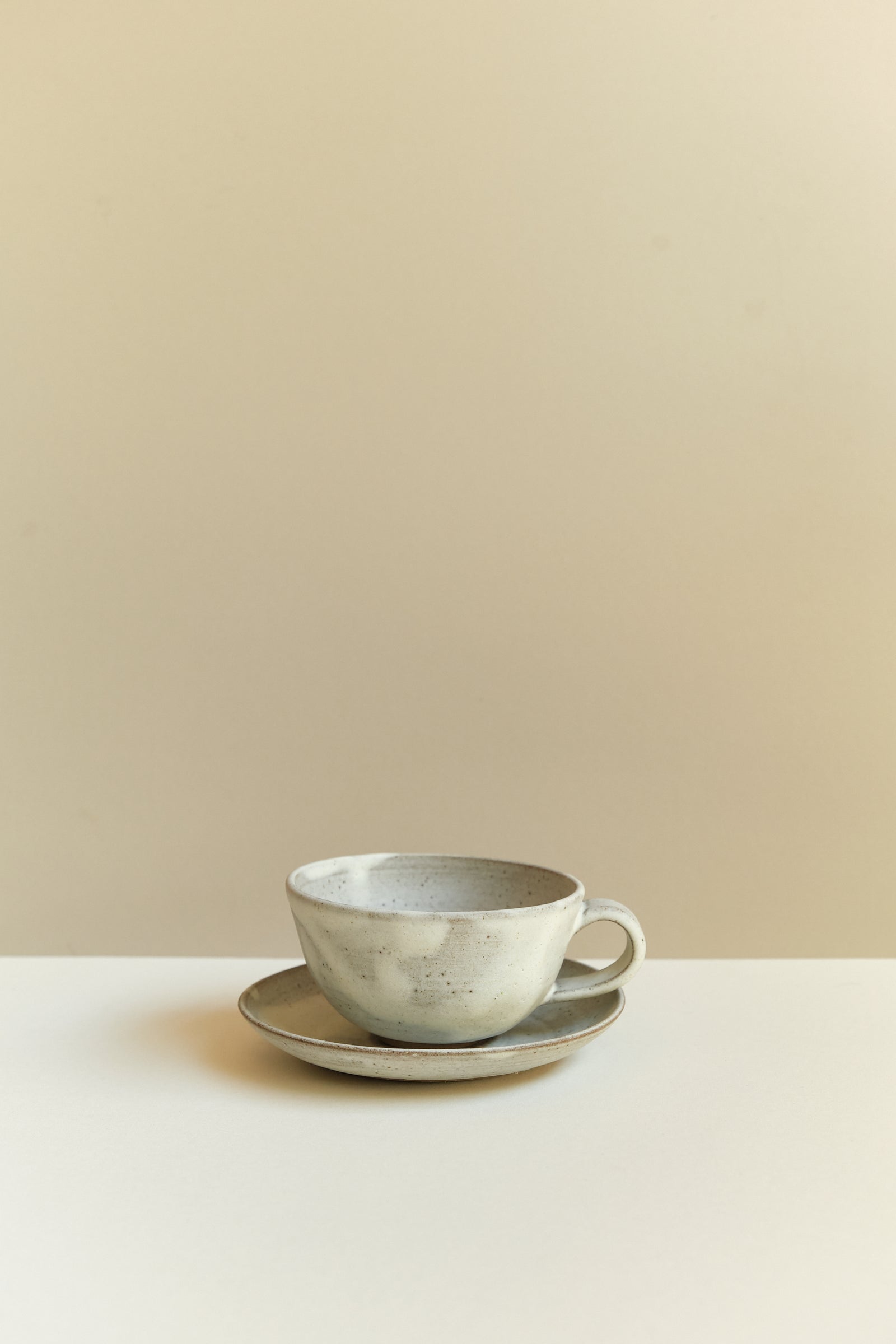 Matt Drip Glaze Cup & Saucer