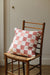 Terracotta Check Handmade Cushion