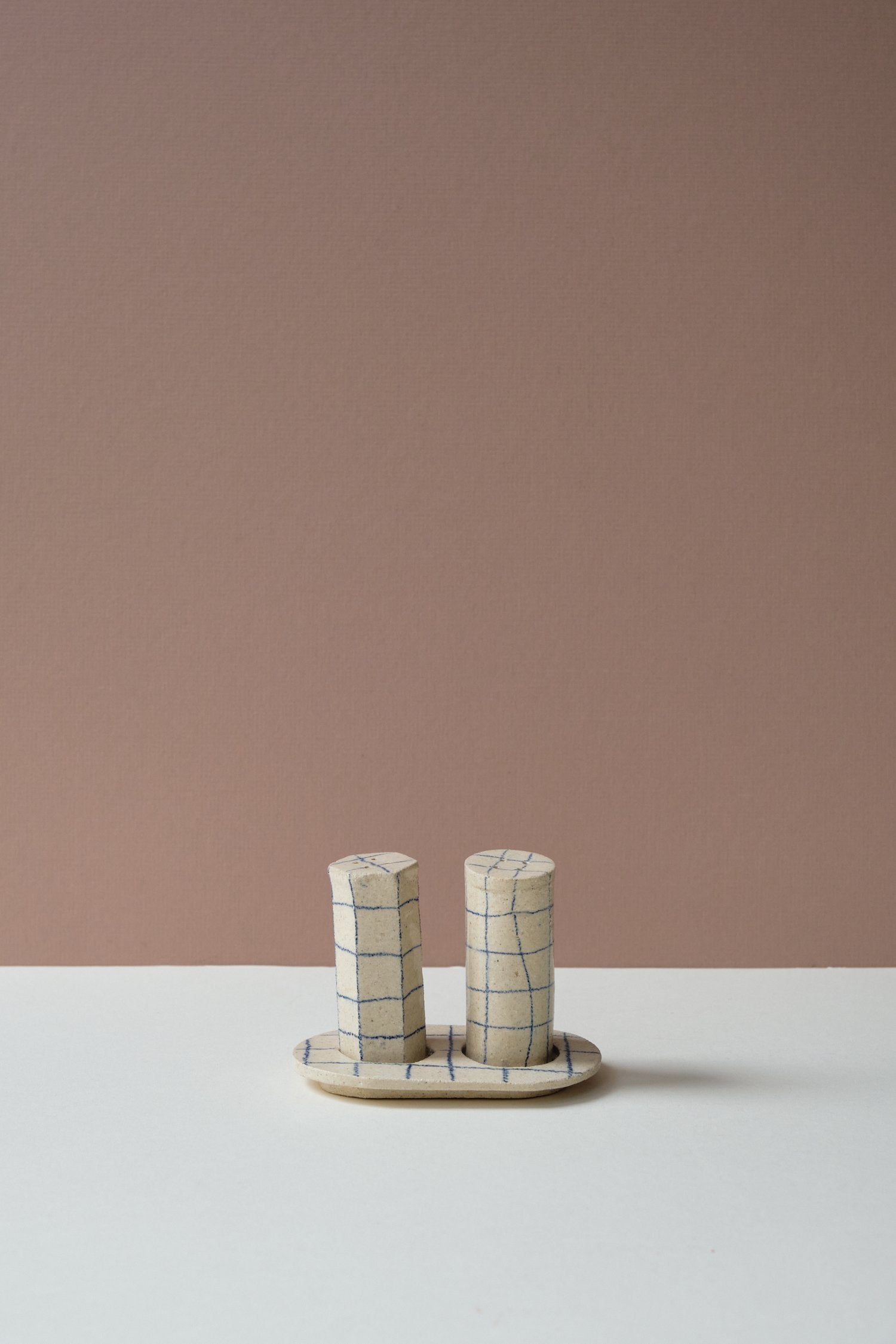 Grid Salt & Pepper Shakers