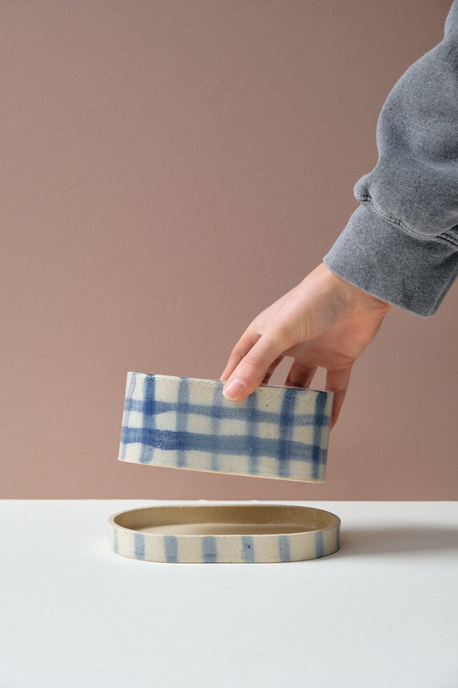 Brushstroke Grid Butter Dish