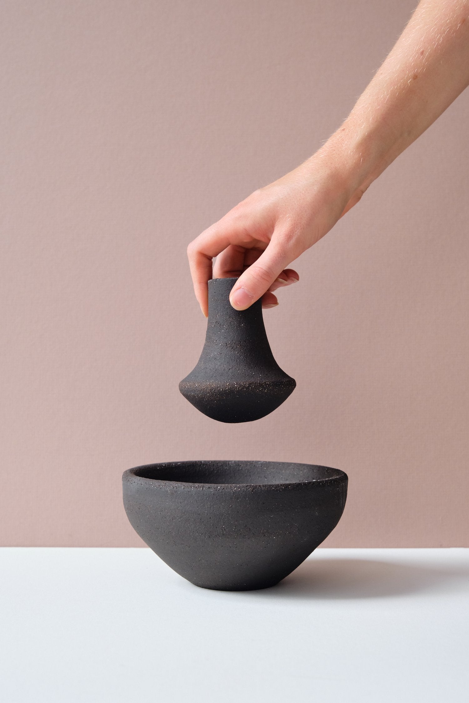 Black Clay Pestle & Mortar