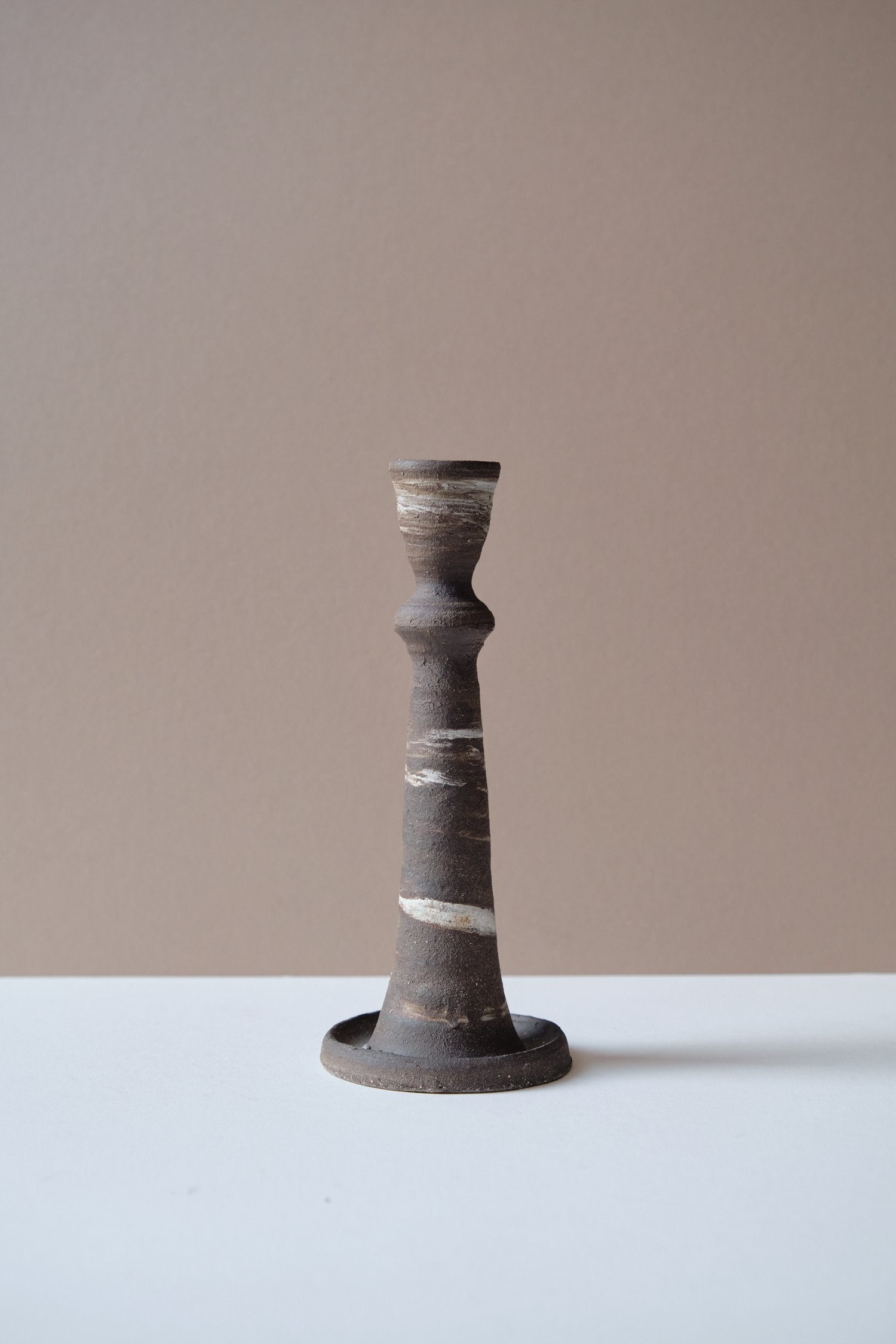 Large Stoneware Candlestick