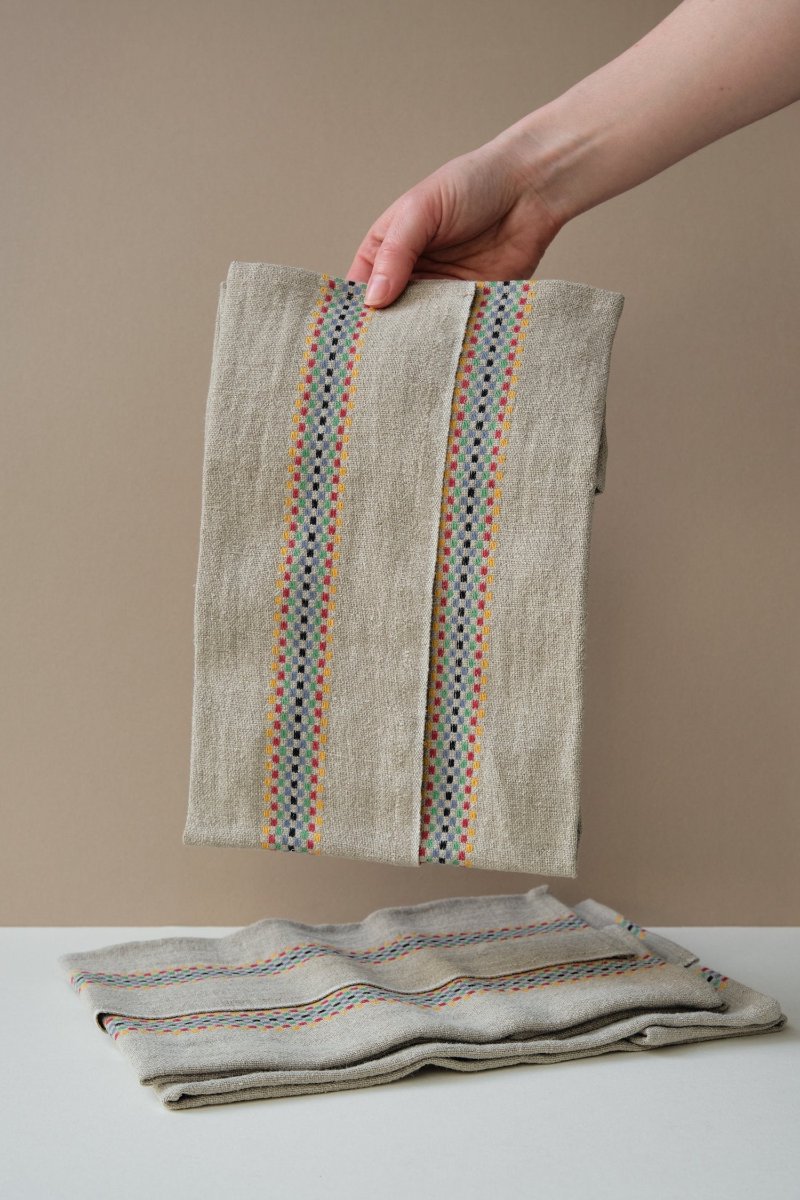 Check Stripe Tea Towel