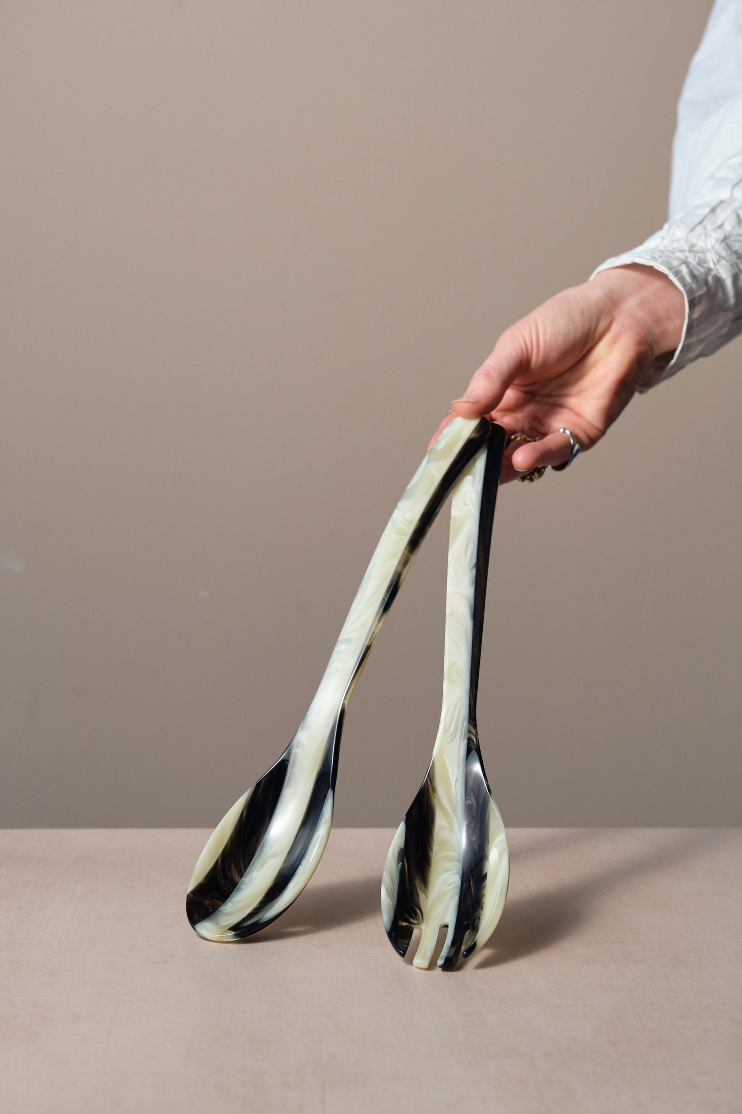 Striped Salad Servers