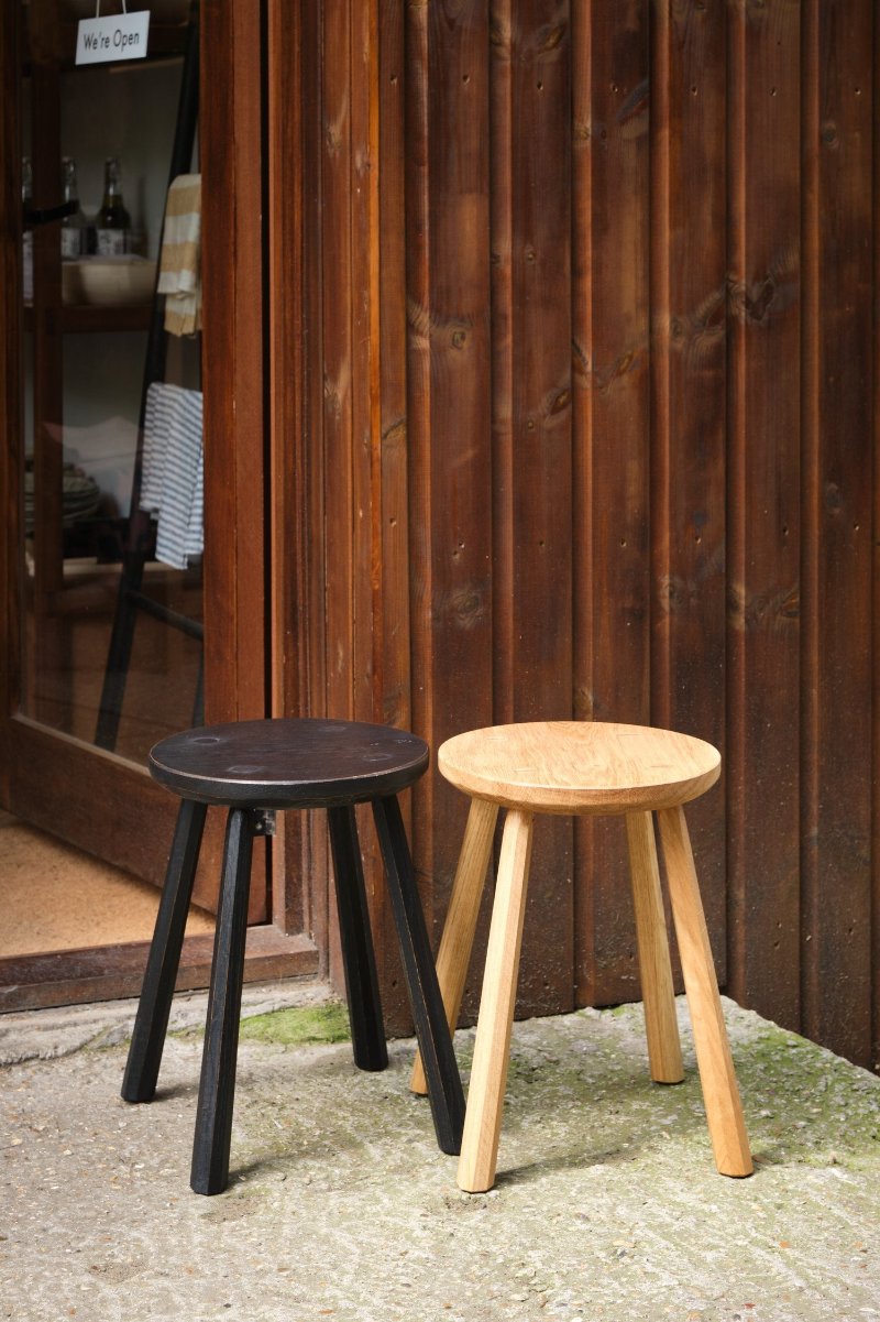 Ebonised Oak Stool