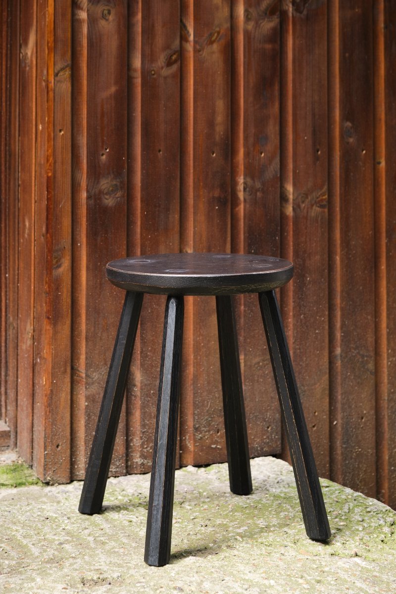 Ebonised Oak Stool